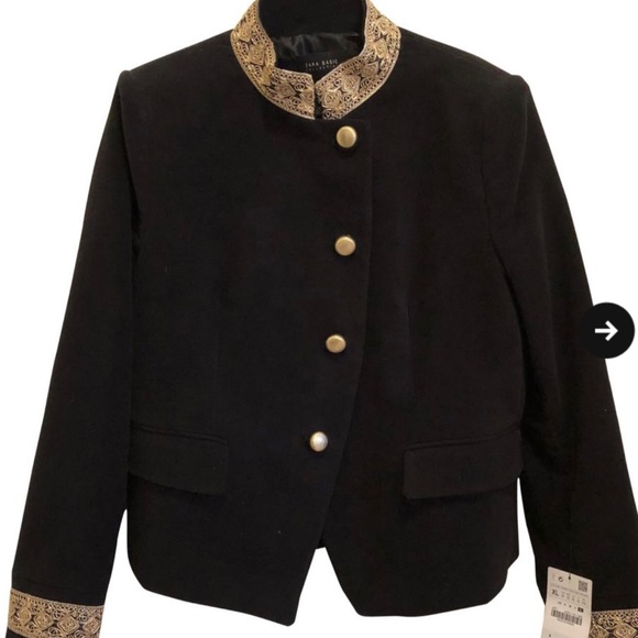 Zara Military Style Velvet Jacket - Picture 4 of 7